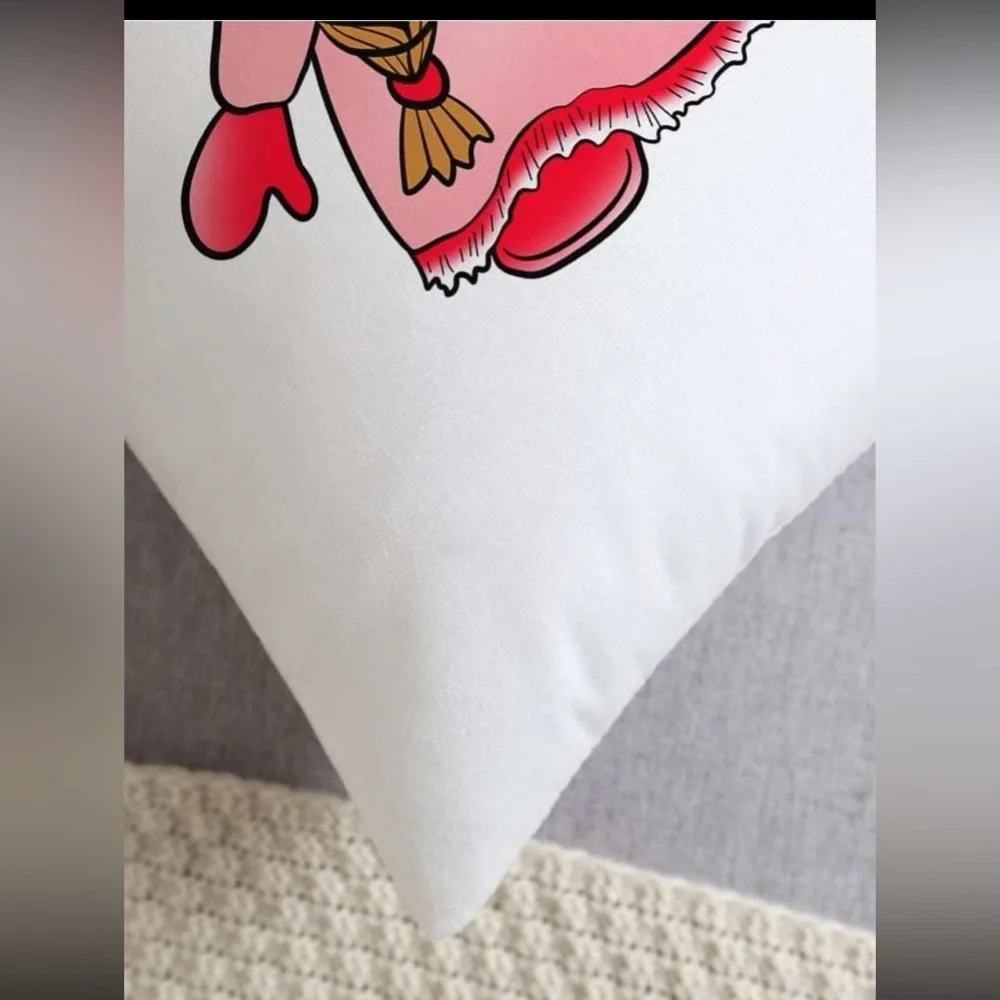 Valentine's Day Gnome Print Cushion Cover Without Filler new